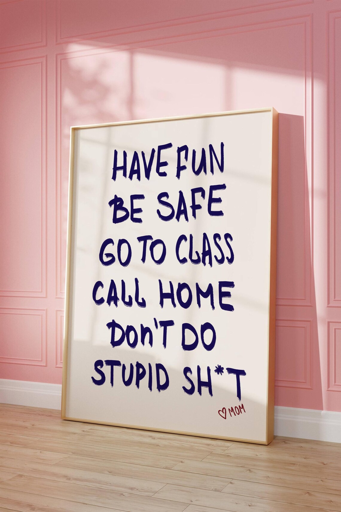 Dorm Rules Decor Quote Print, Preppy Y2K Poster - Image 2