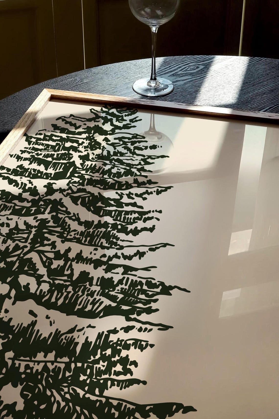Green Pine Tree Hand-Drawn Sketch Minimalist Christmas Poster - Image 2