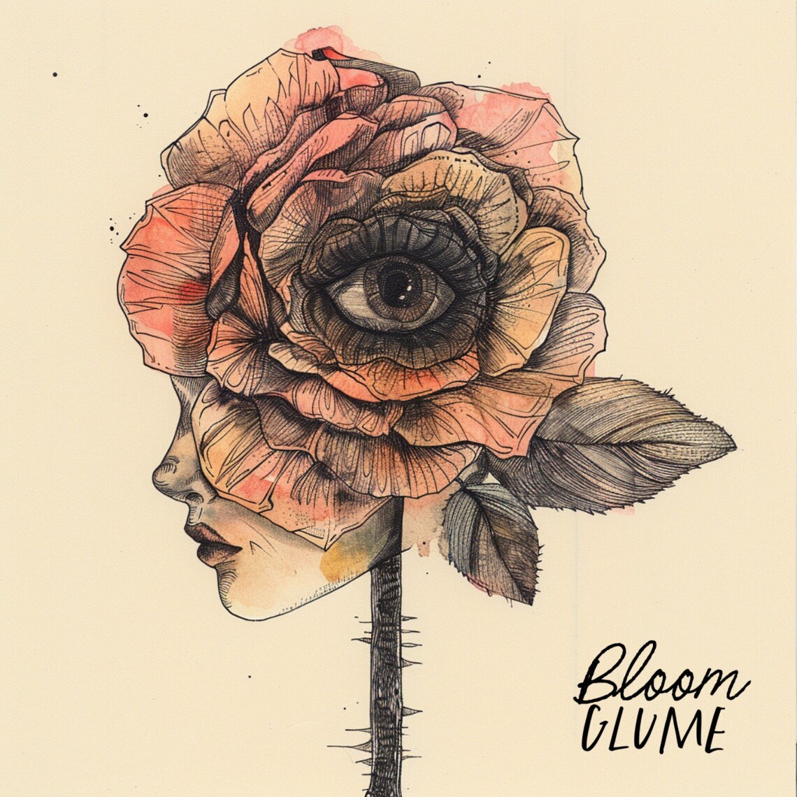 Tempest Bloomies Flower Face, Cottagecore Art Print - Image 2