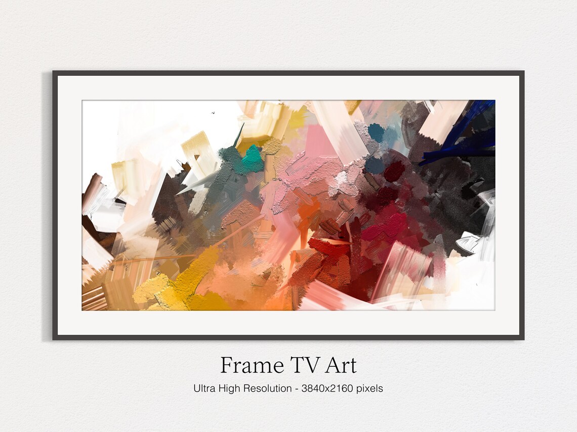 Frame TV Abstract Art, Modern Background Art Print - Image 4