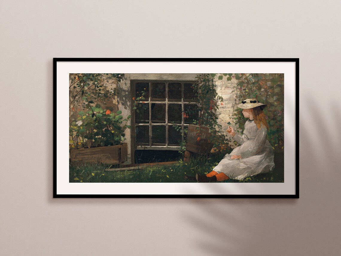 Sitting Girl Painting Oil Painting Art Print - Image 2