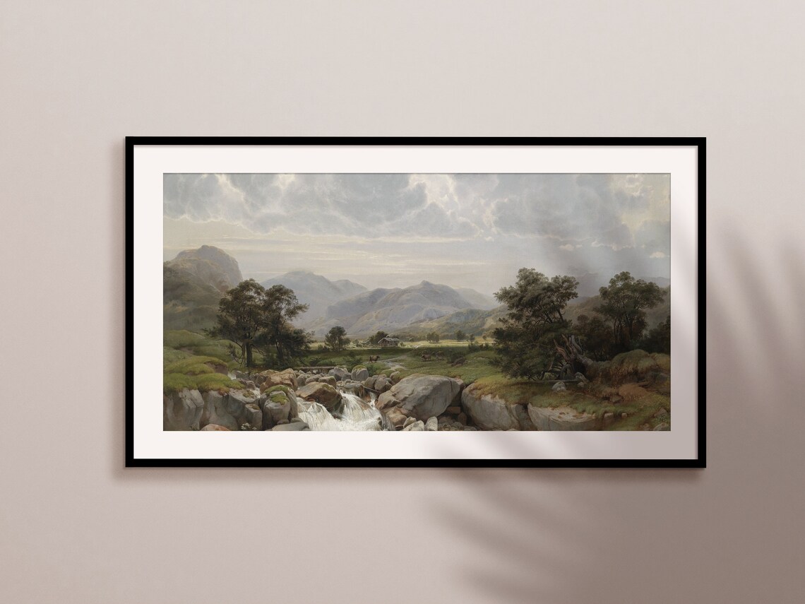 Vintage Landscape Painting, Instant Art Print - Image 2