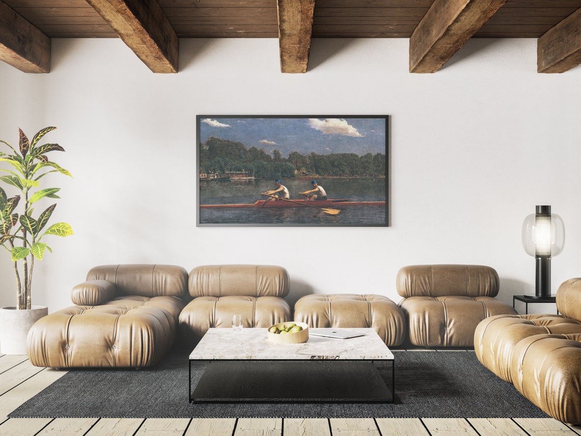 Classic Kayaking Painting, Frame TV Art - Image 3