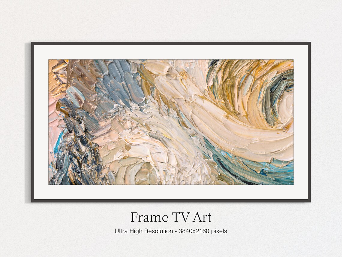 Frame TV Abstract Spring Oil Painting Art Print - Image 4