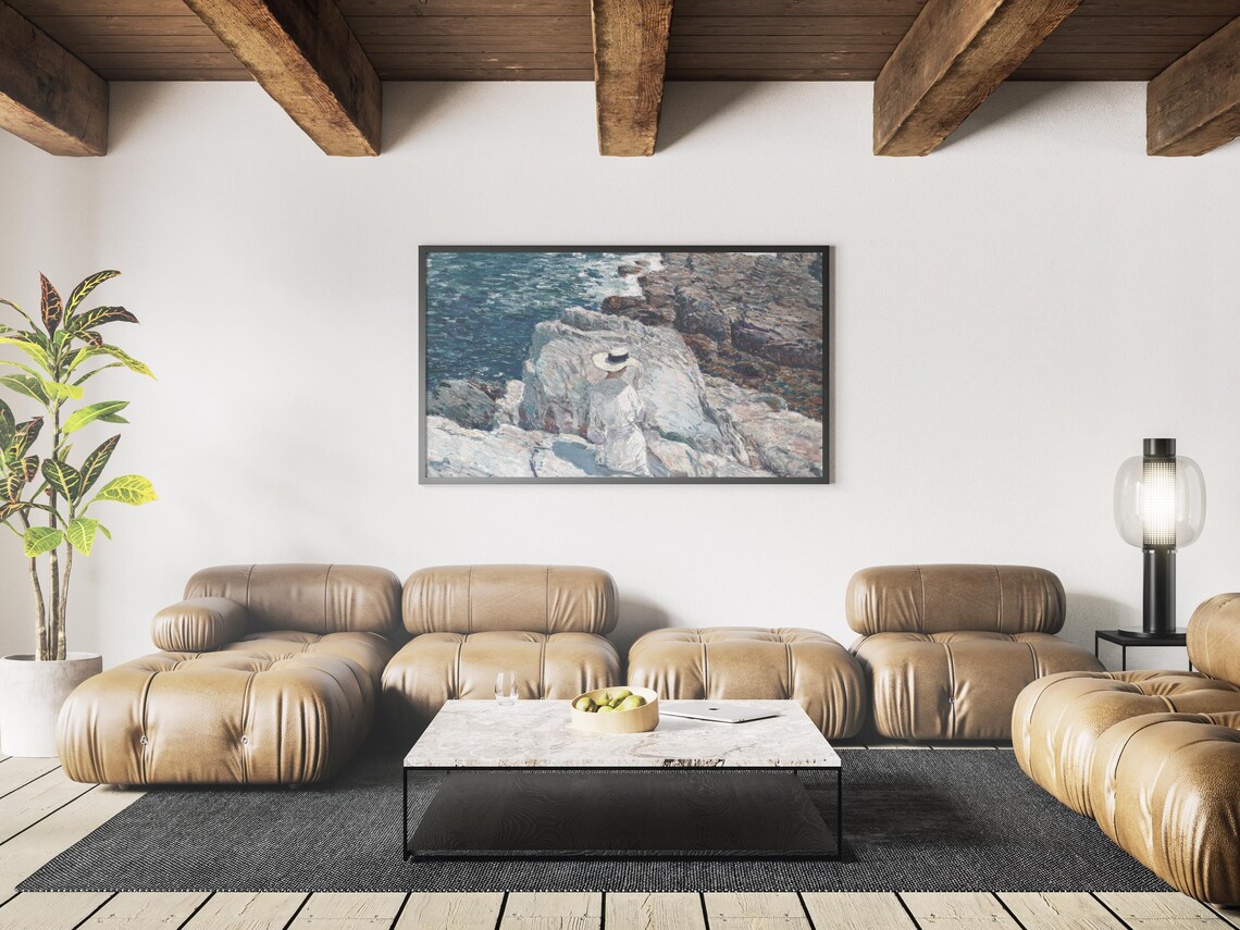 Classic Summer Seaside Painting, Impressionism - Image 4