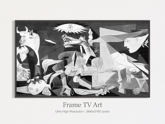 Picasso Guernica Black White Cubist Masterpiece Iconic Anti War Art Poster