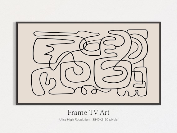 Abstract Continuous Line Art, Modern Art