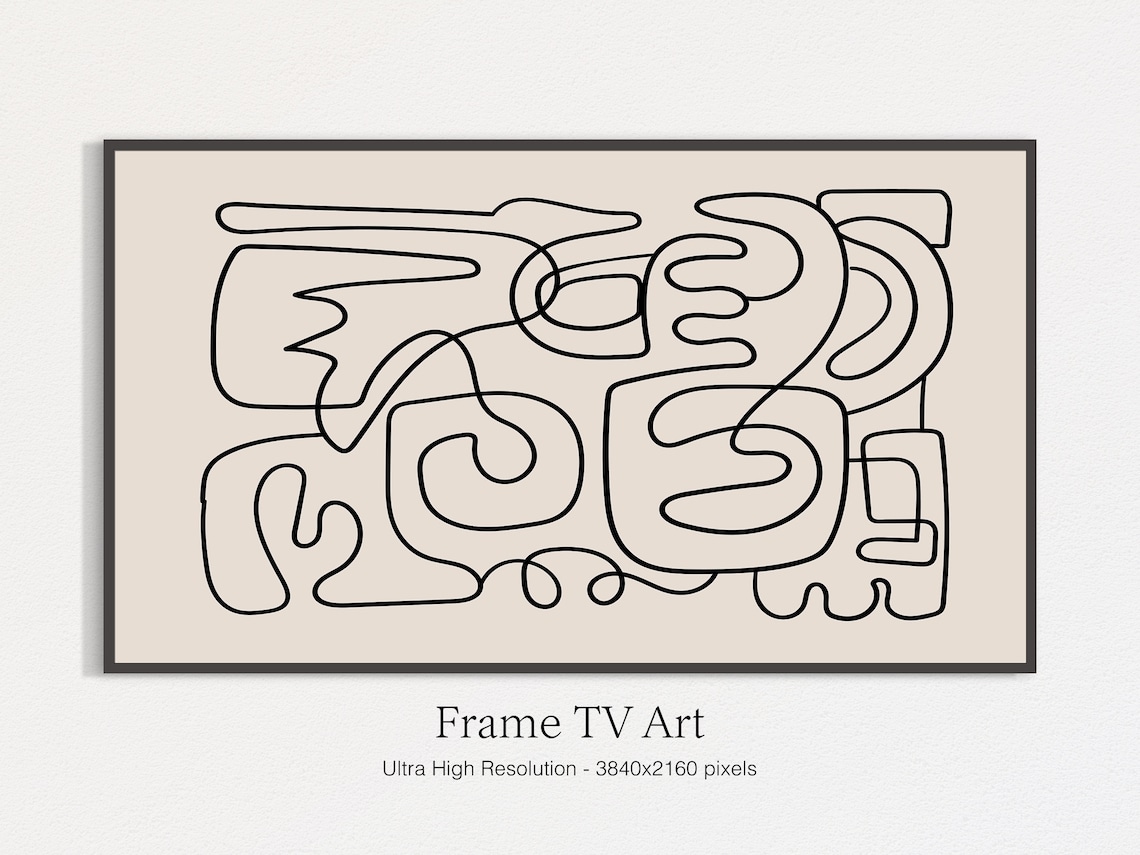 Abstract Continuous Line Art, Modern Art