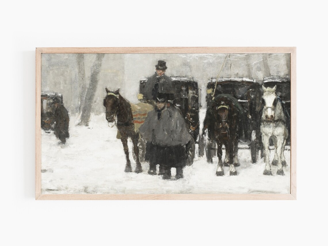 Rustic Winter Vintage Christmas For Tv Art - Image 2
