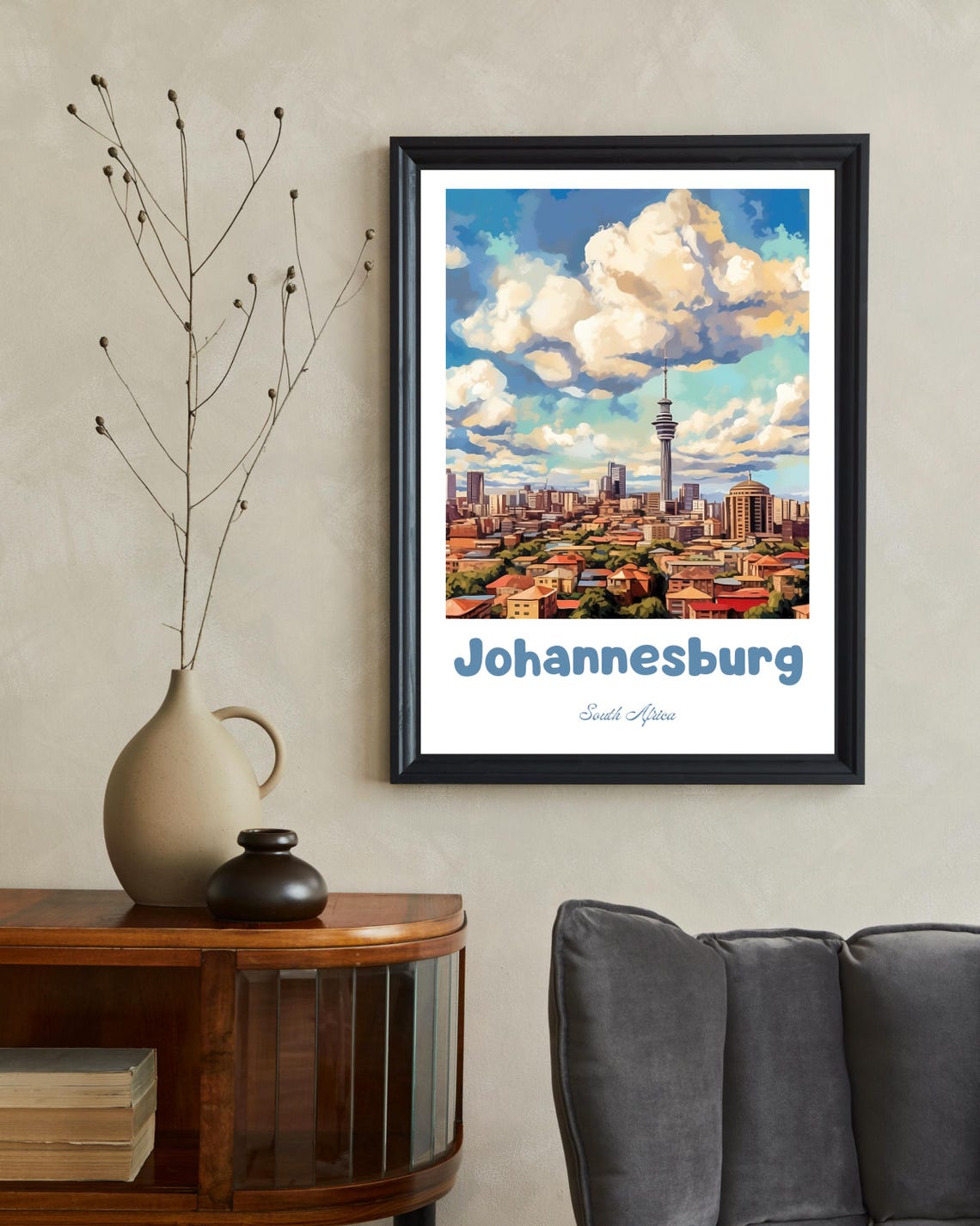 Johannesburg Travel Poster, South Africa Christmas Gift - Image 2