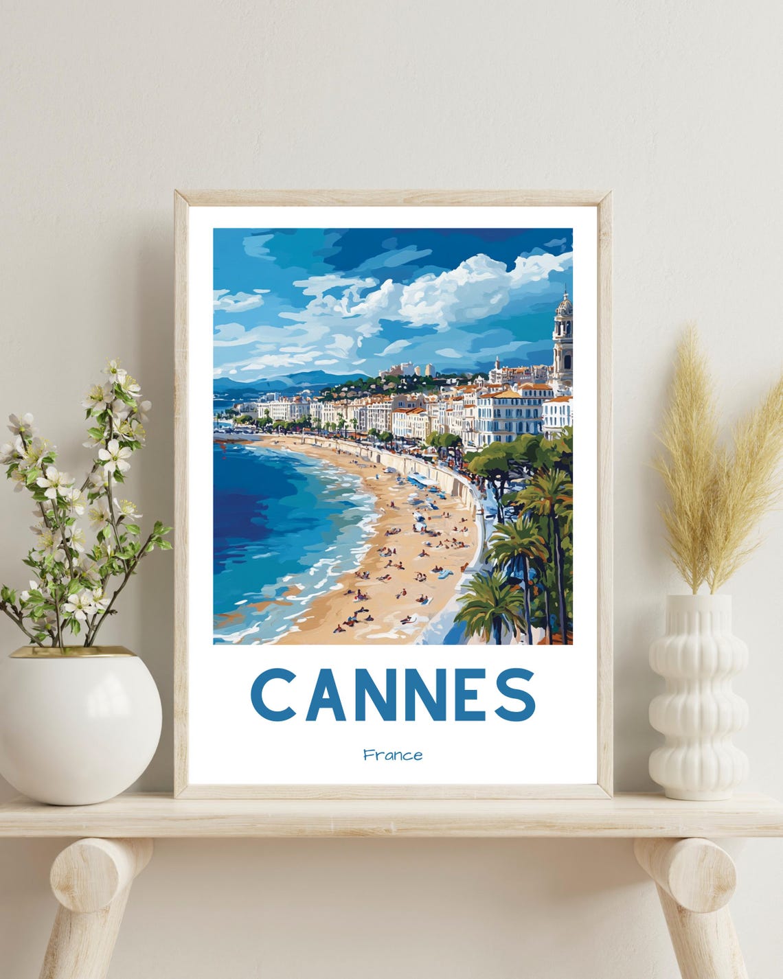 Cannes Travel Poster, French Riviera Art Gift