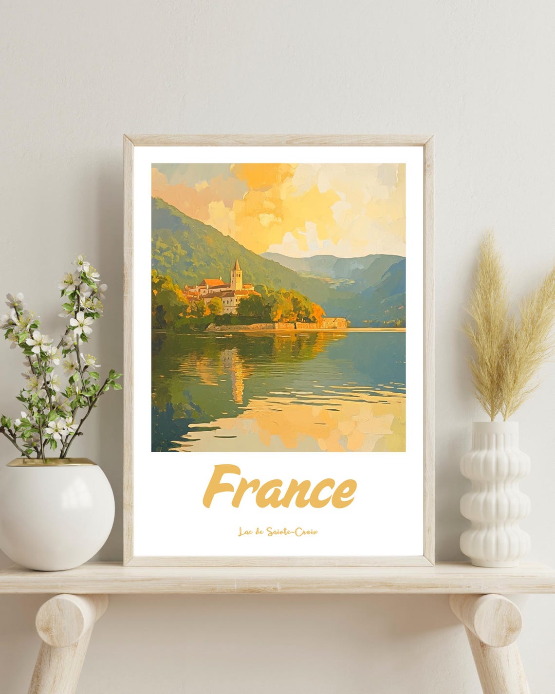 Lake Of Sainte Croix Travel Poster, French Nature