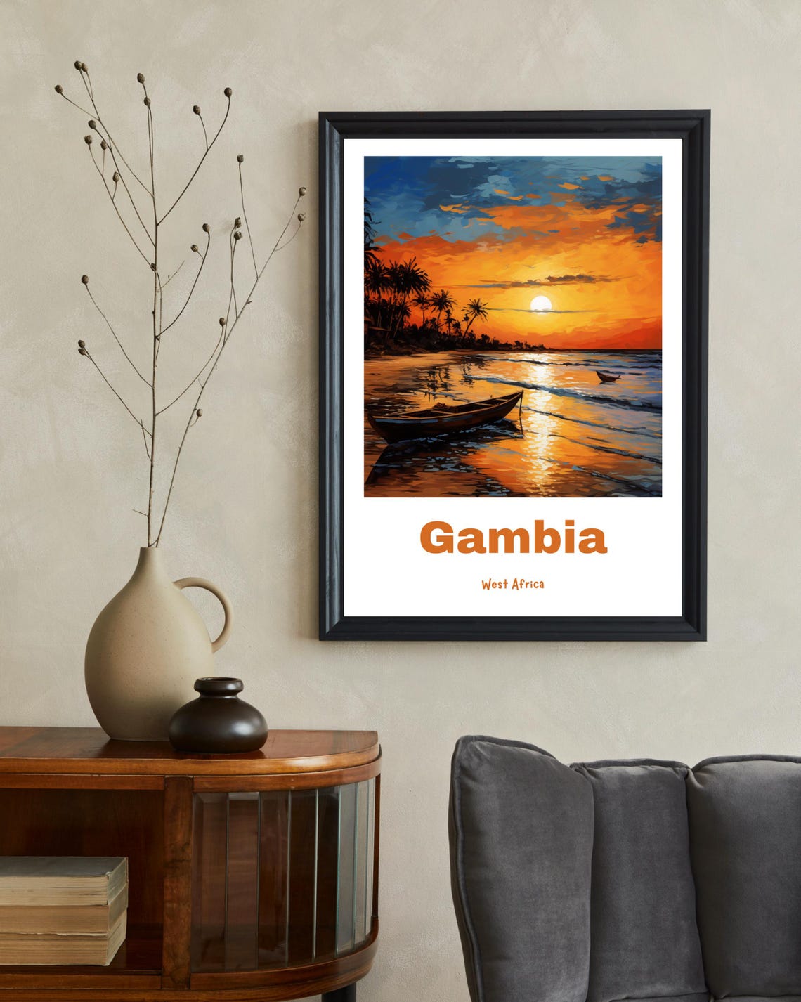 Gambia Travel Poster, Africa Gift For Her - Image 2