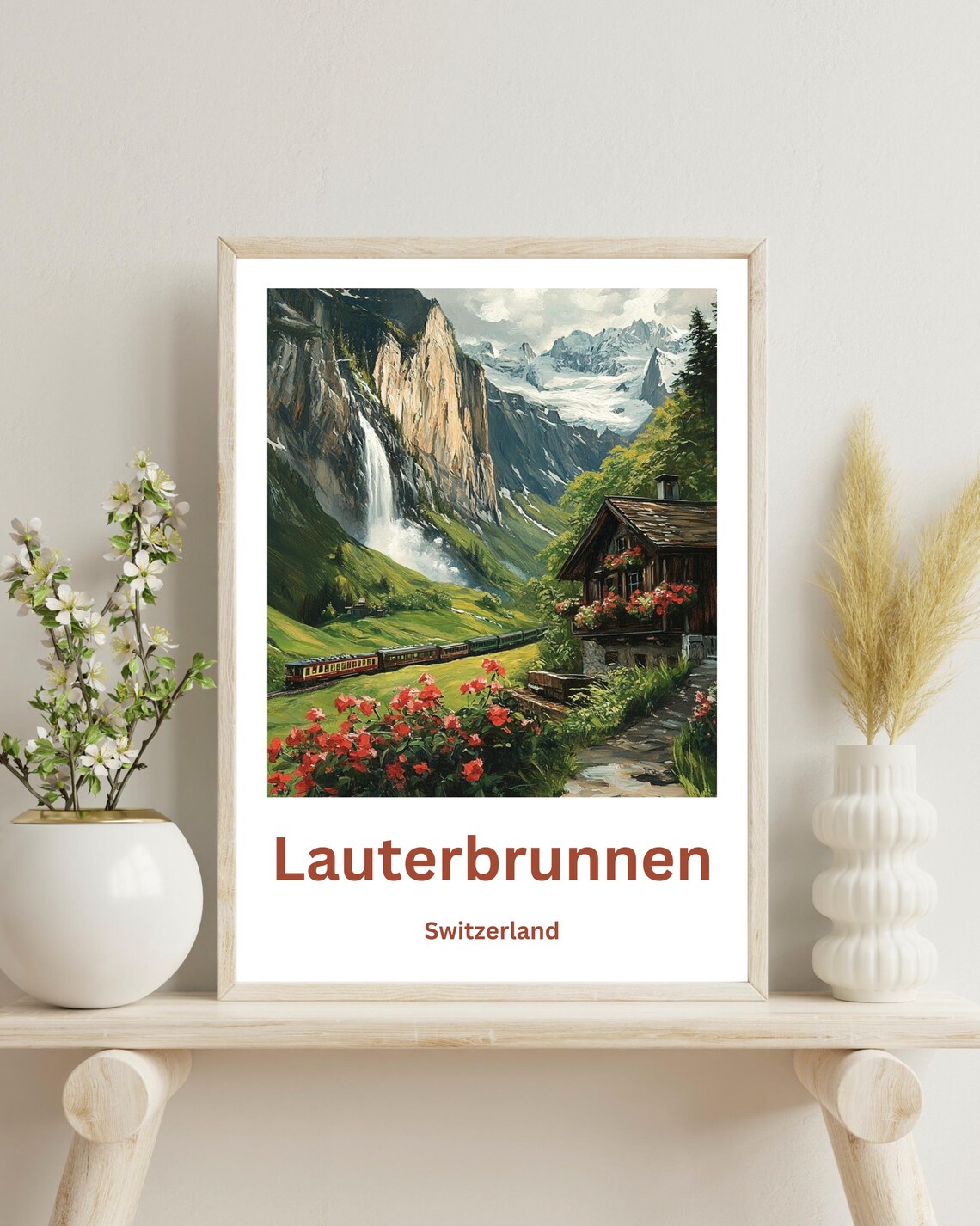 Lauterbrunnen Switzerland - Classic Travel Poster