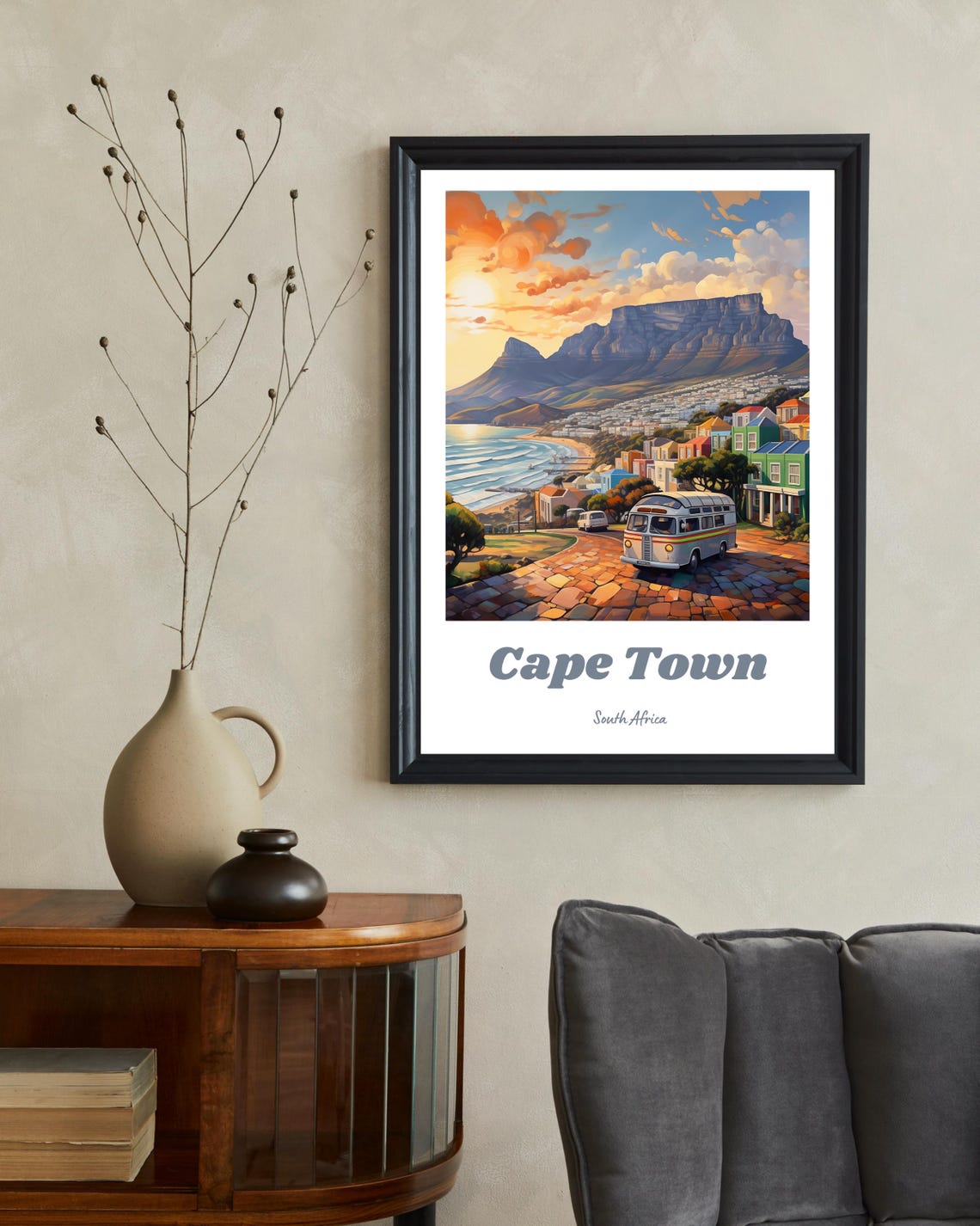 Cape Town Poster Cape Town Travel Print Cape Town Artwork Cape Town Print South Africa Travel Poster Christmas Gift Cape Town Wall Art - Image 2