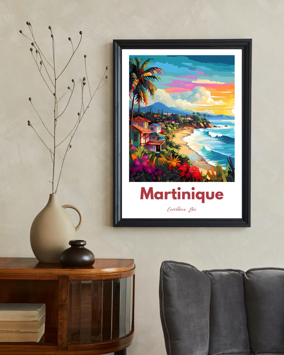 Martinique Travel Poster, Caribbean Home Decor - Image 2