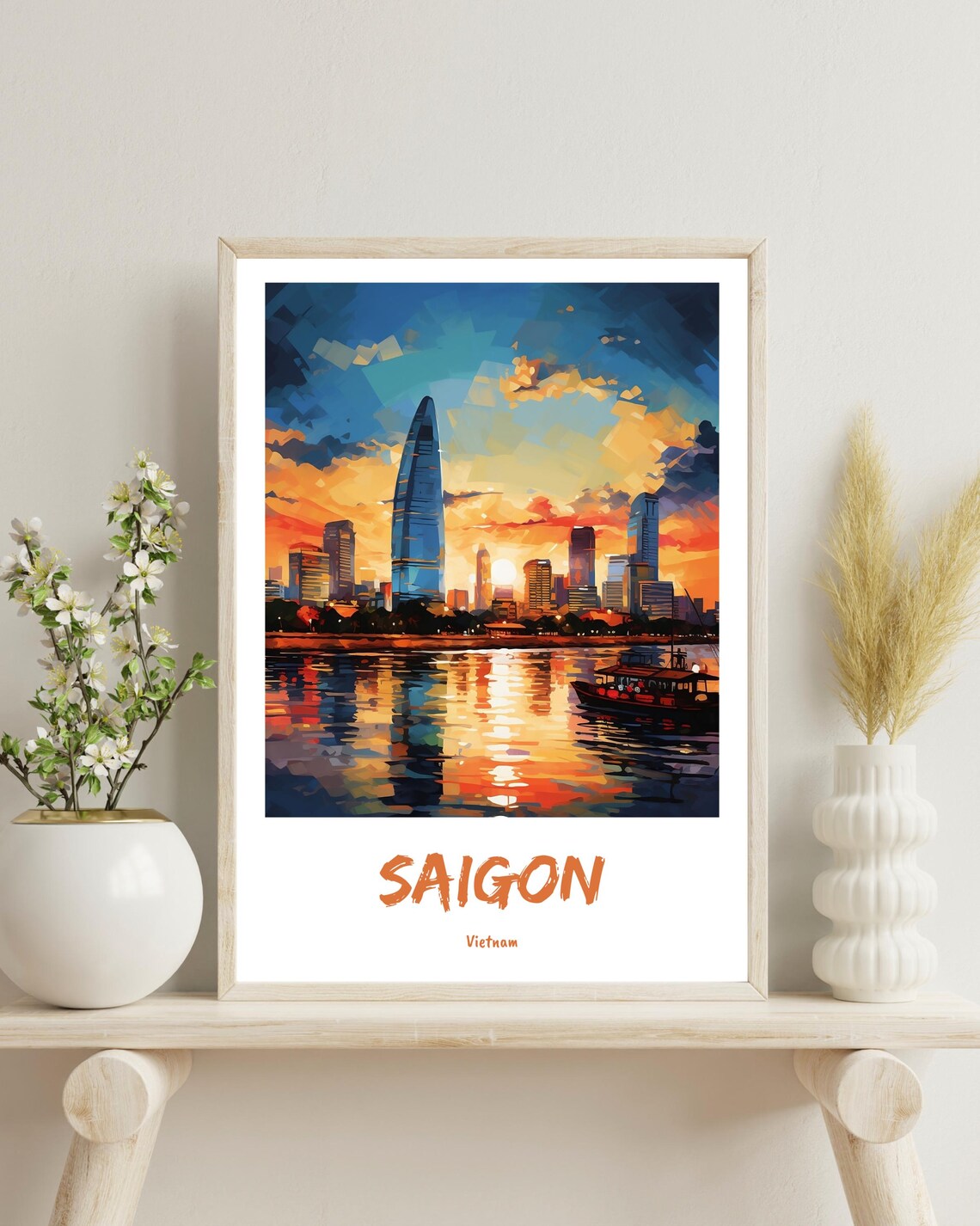 Saigon, Ho Chi Minh City Travel Poster