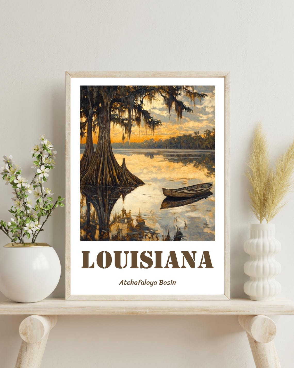 Atchafalaya Basin Poster Atchafalaya Basin Travel Print Atchafalaya Swamp Art Louisiana Art Print Louisiana Nature Print Christmas Gift