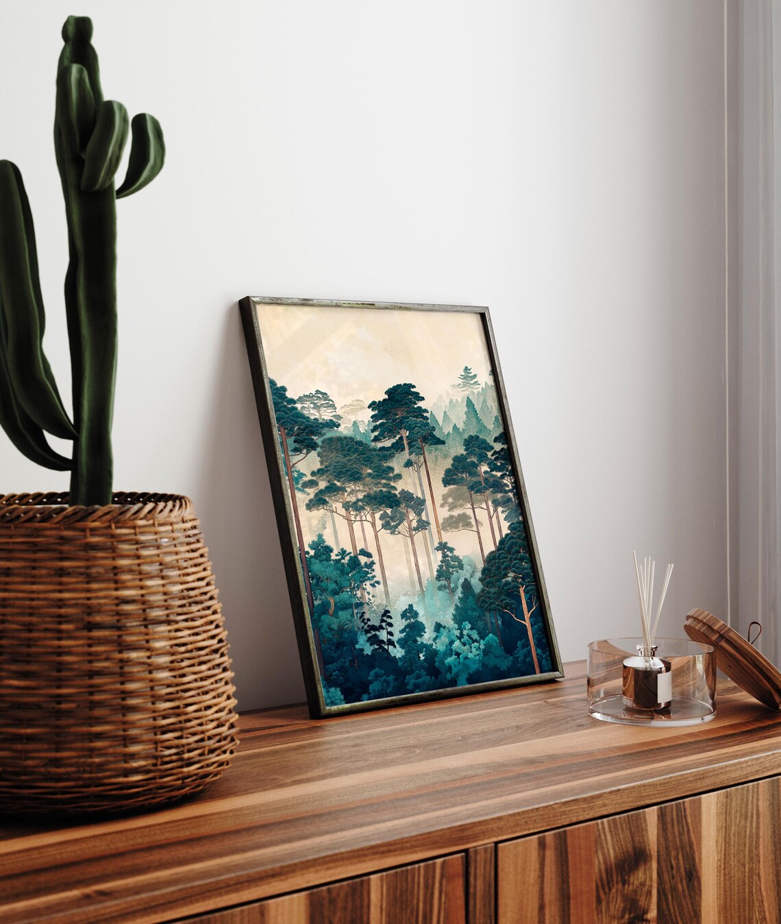 Japanese Forest Landscape, Japandi Art Print - Image 3