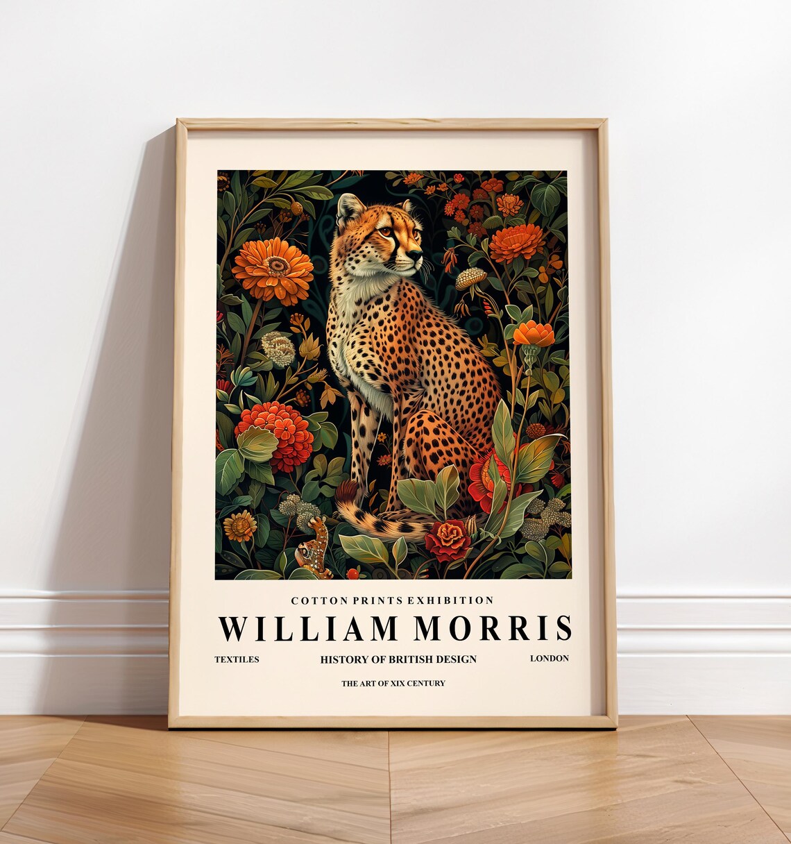 Cheetah Print William Morris Botanical Art Print