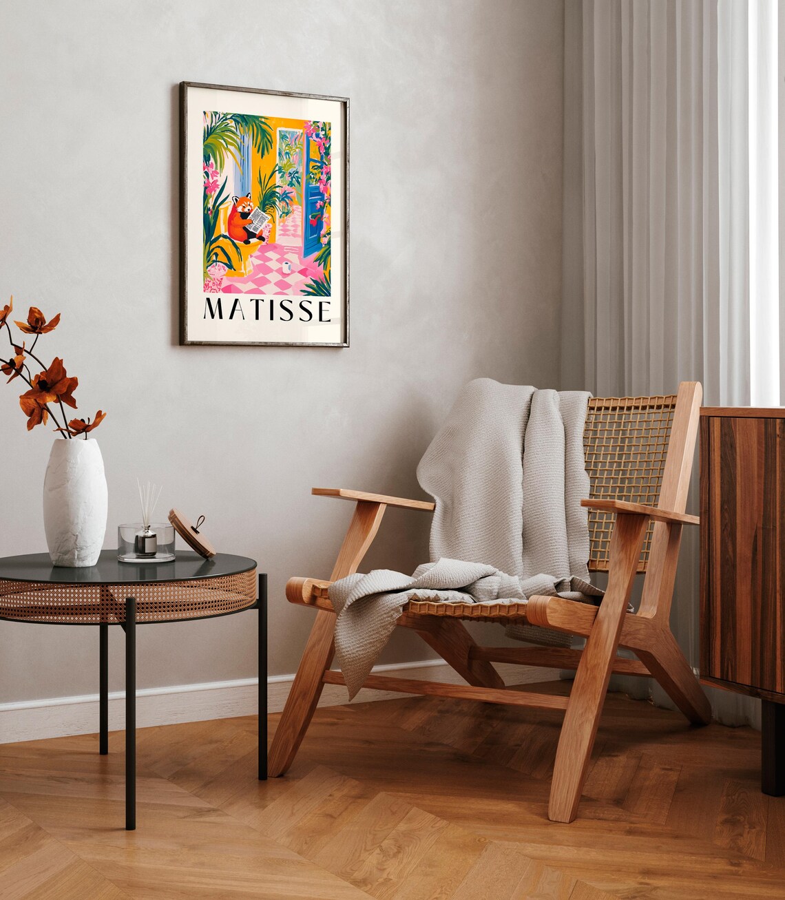 Red Panda on a Toilet, Funny Bathroom Art Print - Image 3