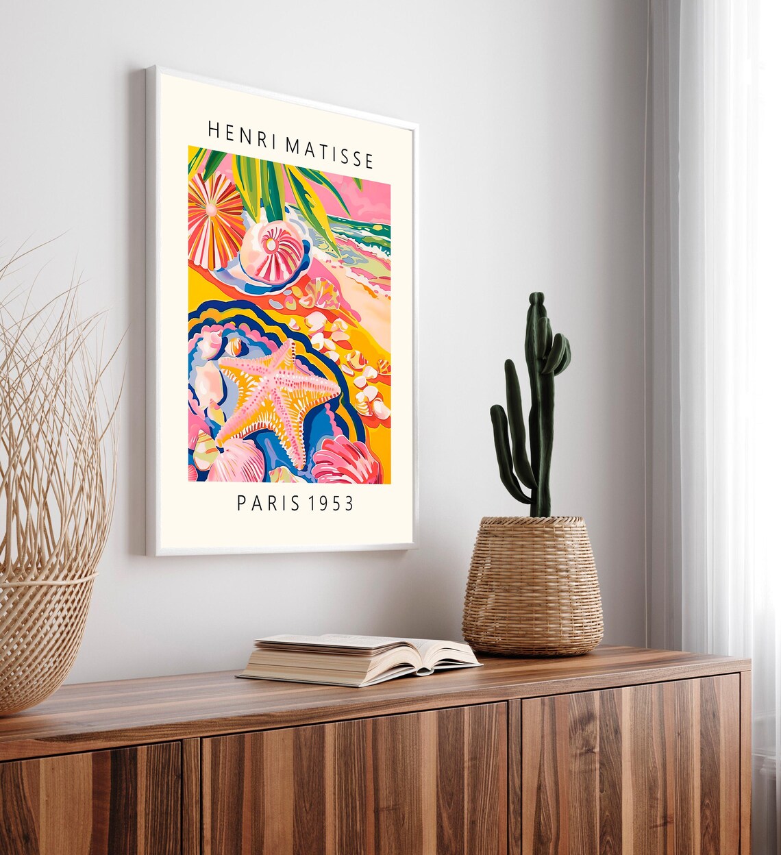 Starfish Beachy Coastal Cowgirl Art Print - Image 4
