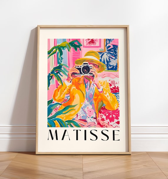 Henri Matisse Style Photographer With Camera Tropical Fauvist Poster