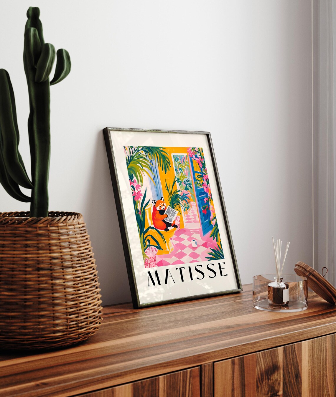 Red Panda on a Toilet, Funny Bathroom Art Print - Image 4