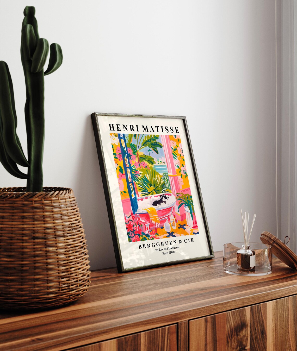 Badger In Bathtub Matisse Print, Bathroom Decor - Image 3