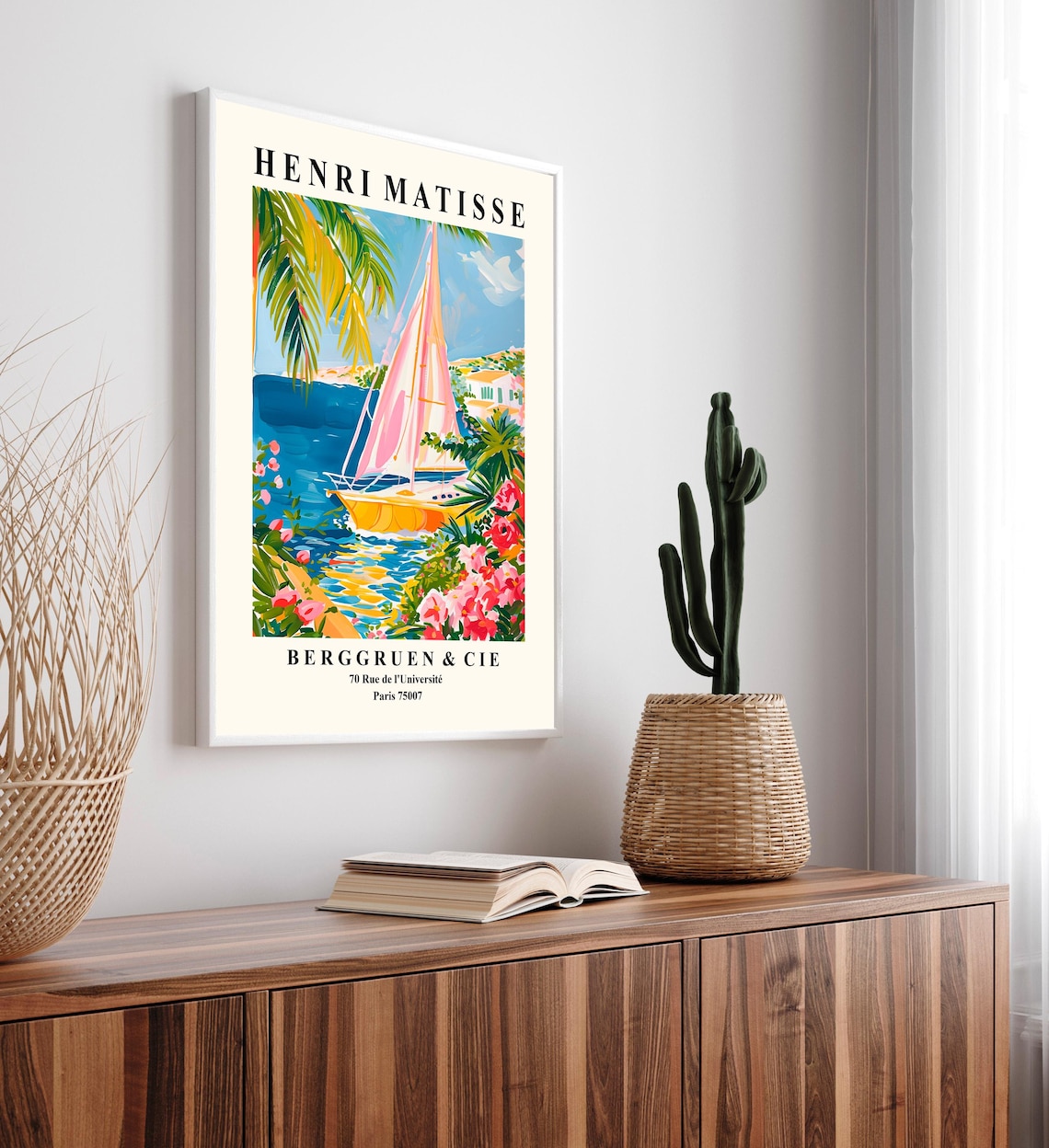 Sailing Boat Spanish Beachy Decor Art Print - Image 4