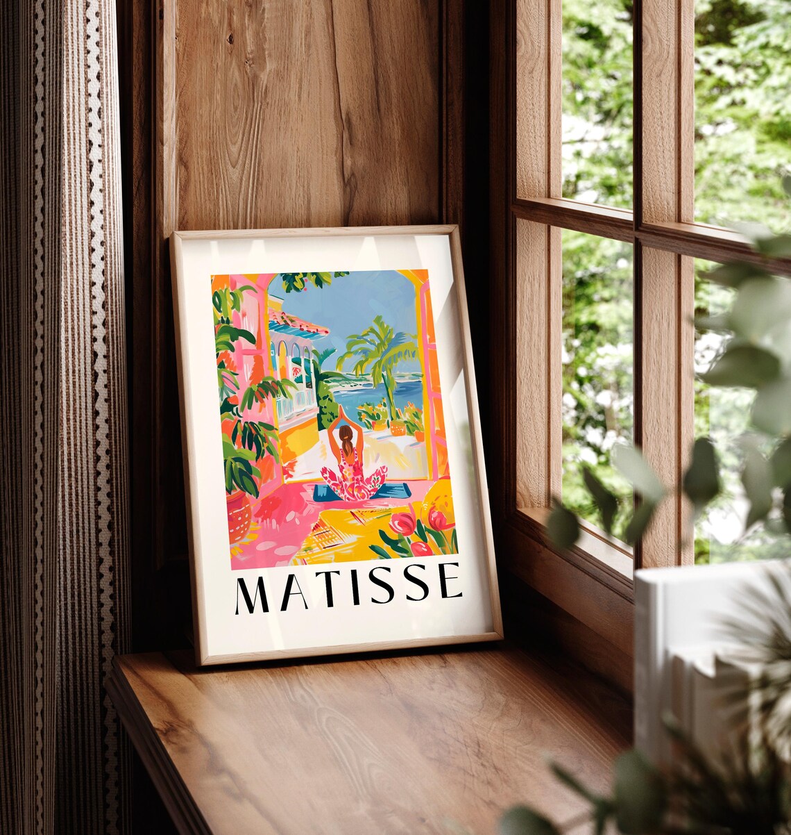 Matisse-Inspired Yoga Beachy Meditation Art Print - Image 5