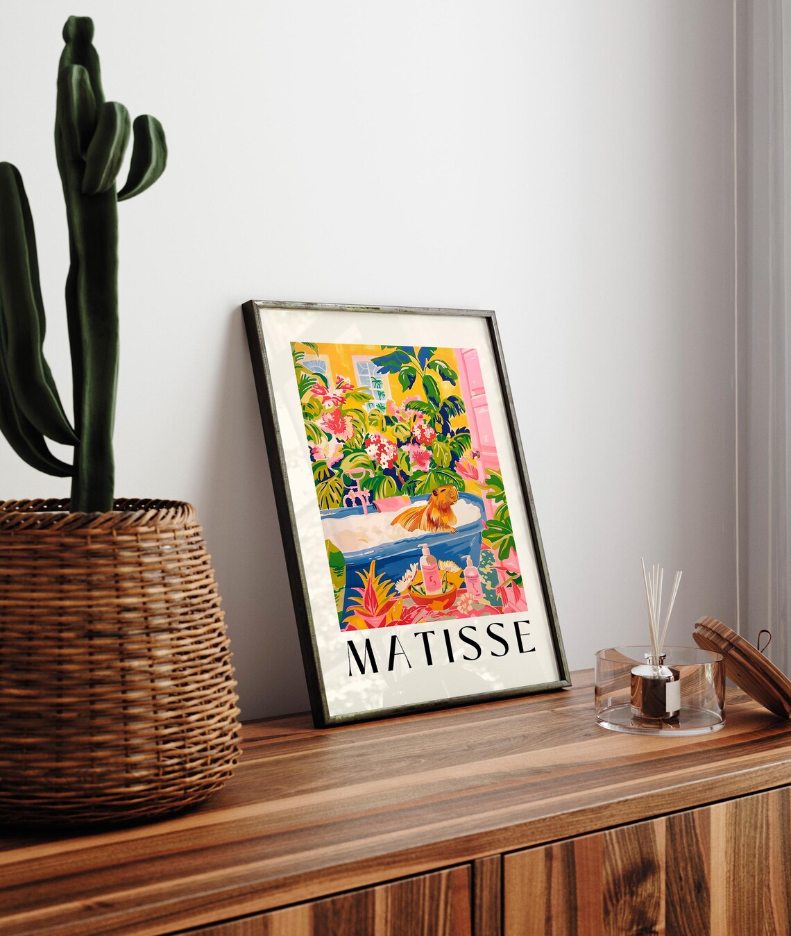 Capybara In Bathtub Art Print, Matisse-Inspired - Image 2