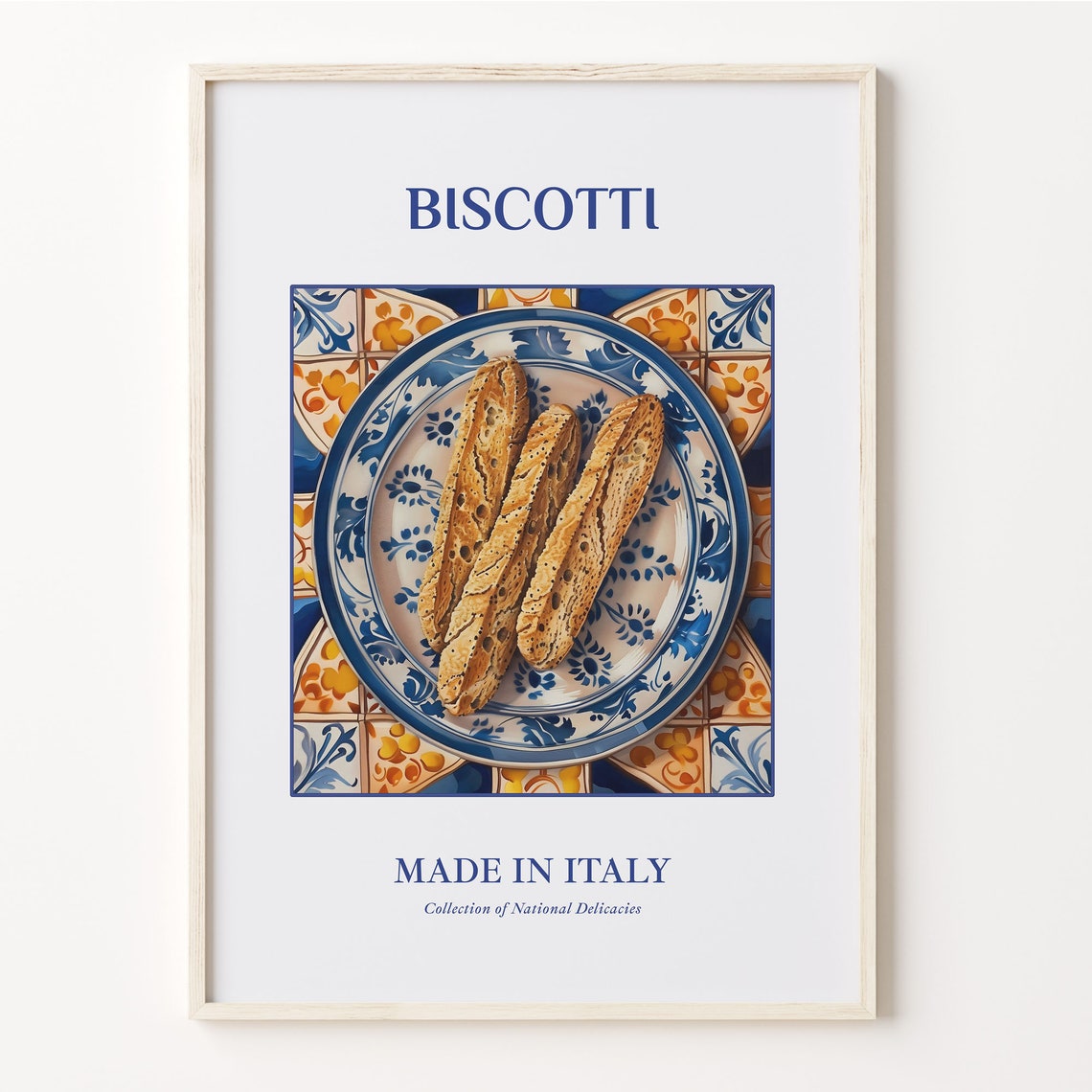 Biscotti Italian Cookie National Delicacy Kitchen Decor Poster