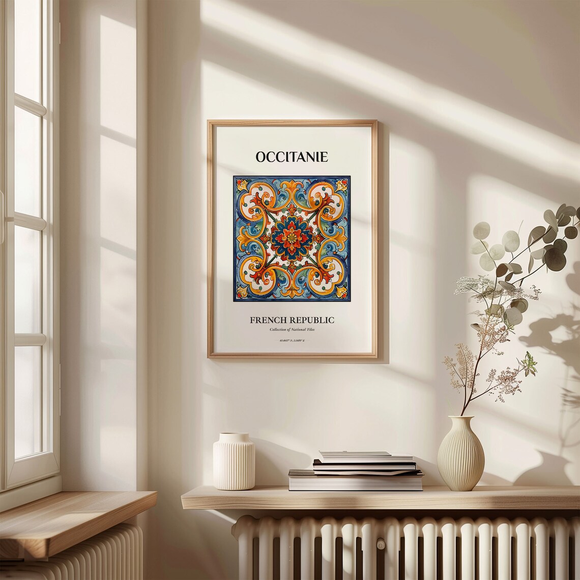 Occitanie France French Republic Baroque Tile Art Travel Poster - Image 3