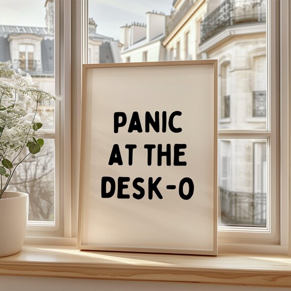 Panic At The Desko Funny Office Art Print