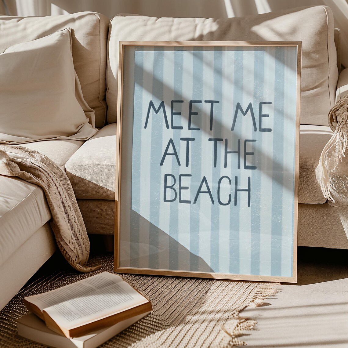Meet Me at the Beach Art Print, Coastal Cowgirl