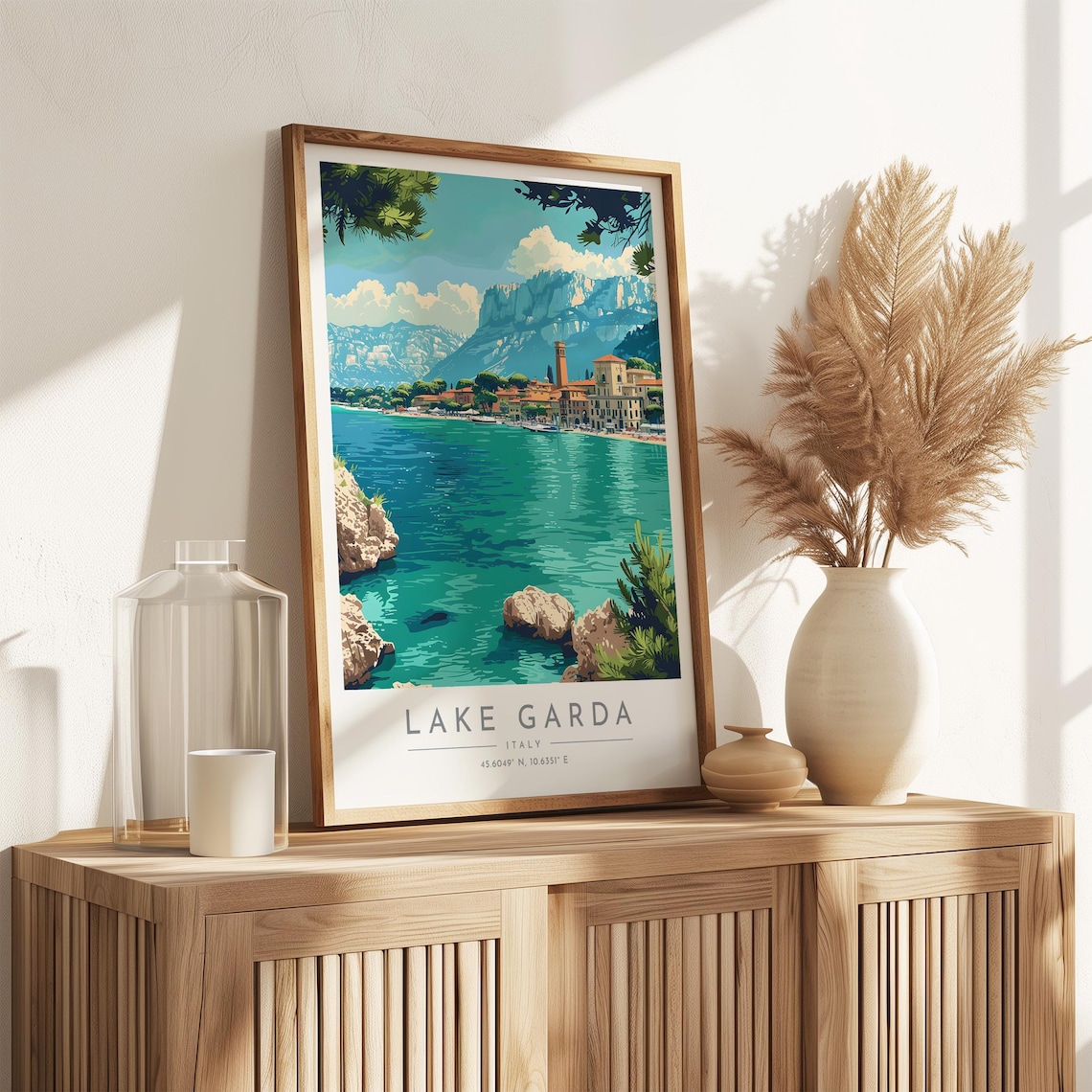 Lake Garda Travel Poster, Italy Travel Print - Image 3