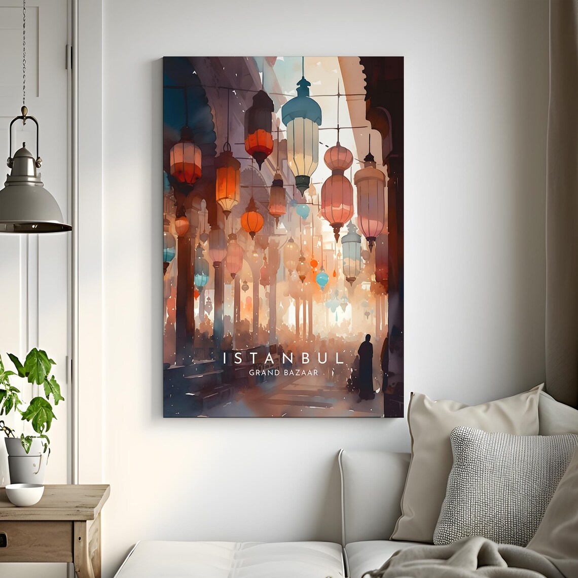 Istanbul Travel Poster, Grand Bazaar Turkey - Image 3