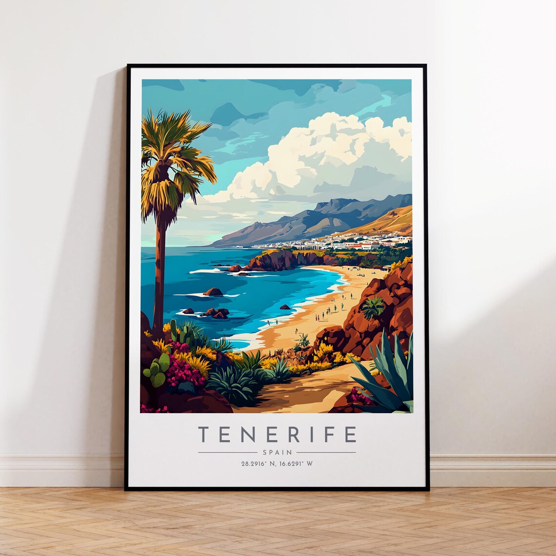 Tenerife Travel Poster, Spain Travel Print