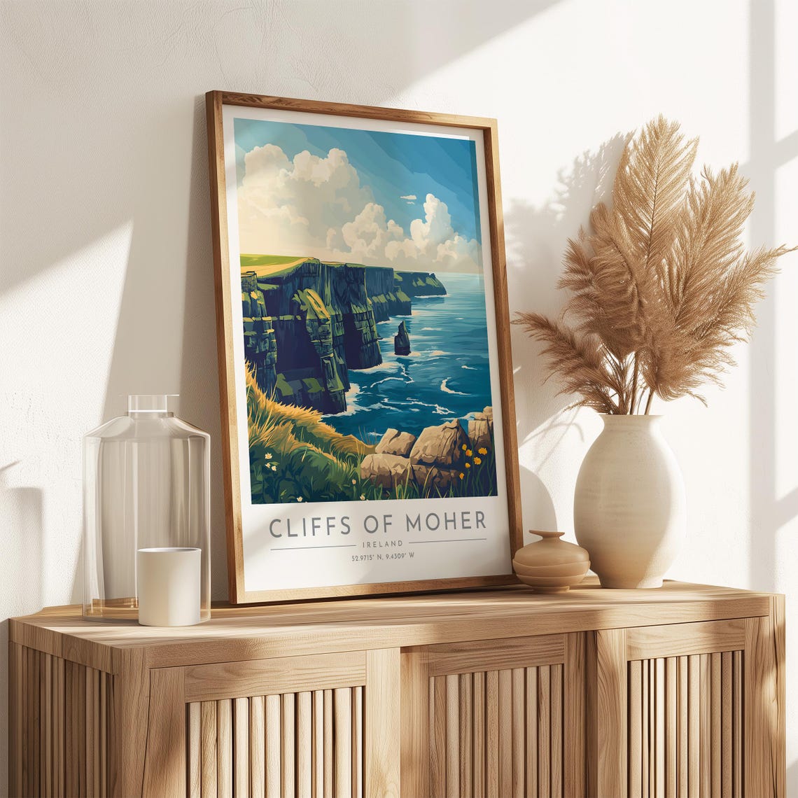 Cliffs of Moher Ireland Sea Stacks Daytime Ocean Cliffs View Poster - Image 3