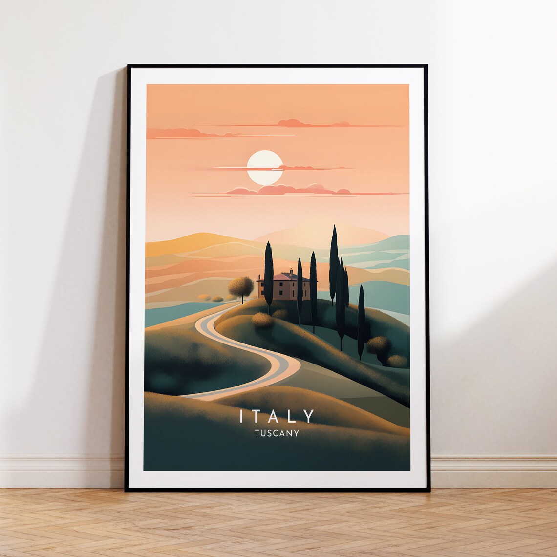 Tuscany Italy Travel Poster, Home Decor Print