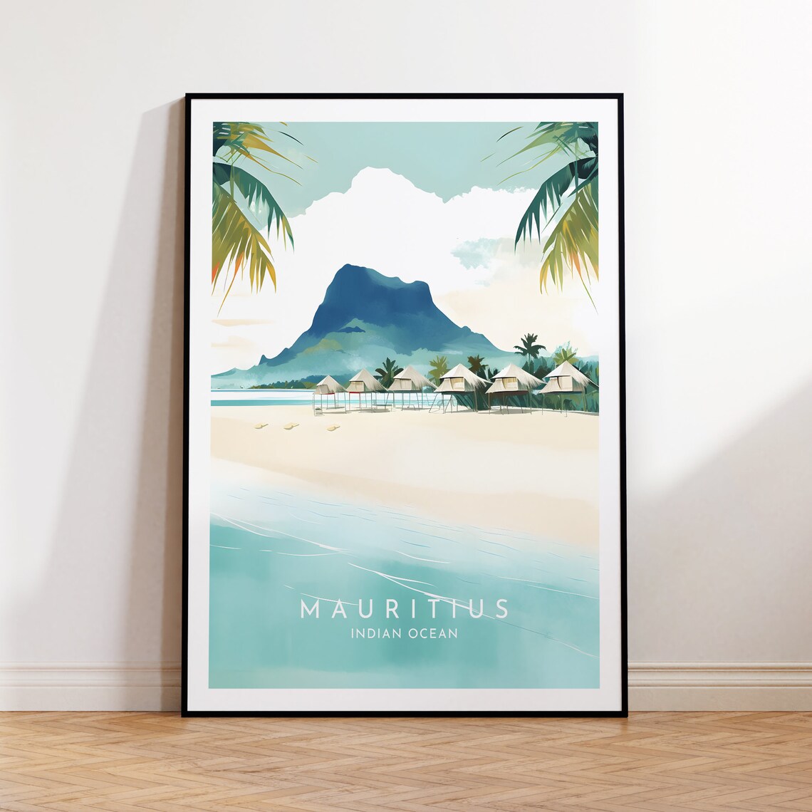 Mauritius Travel Poster, Indian Ocean Destination