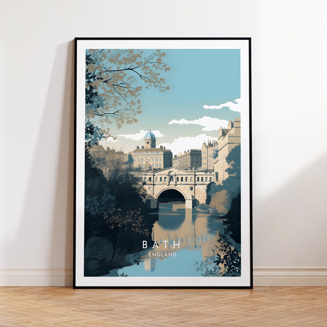 Bath England Travel Poster, Home Decor Art Print