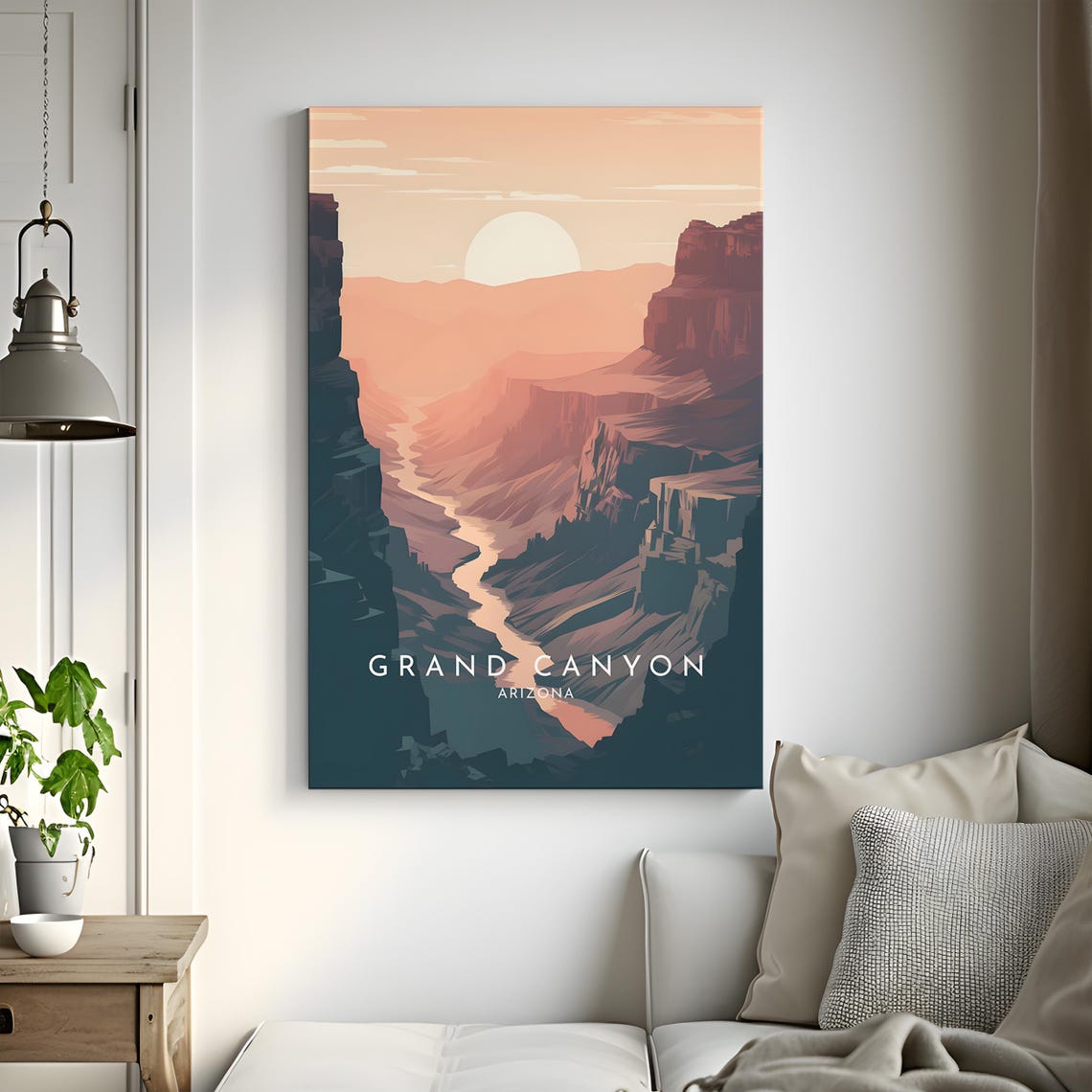 Grand Canyon Arizona Sunset River Cliffs Dramatic Travel Wall Poster - Image 3