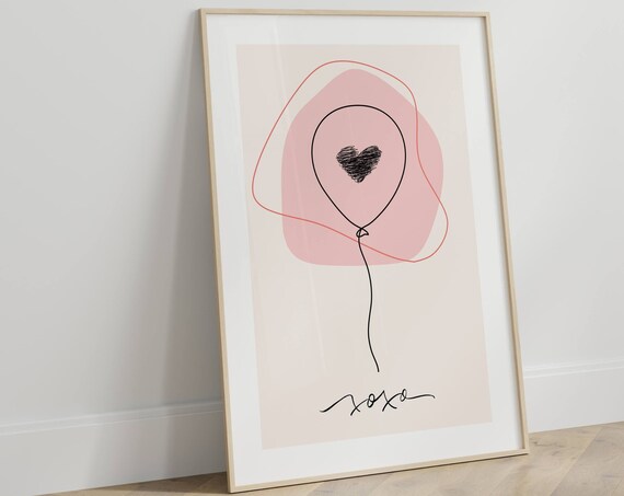 Xoxo Minimalist Line Art, One Line Drawing