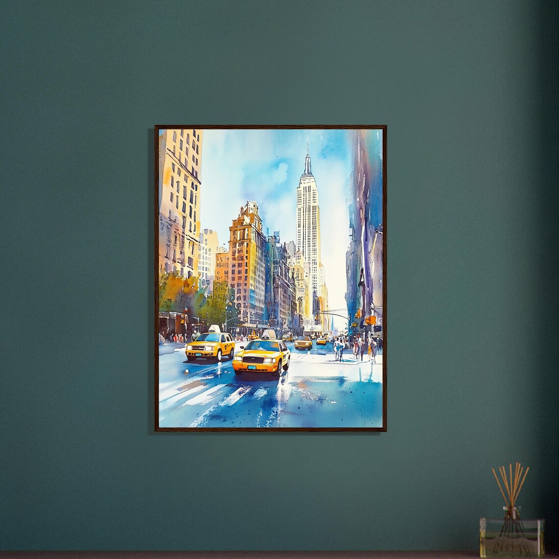 New York Times Square Watercolor Travel Poster - Image 2