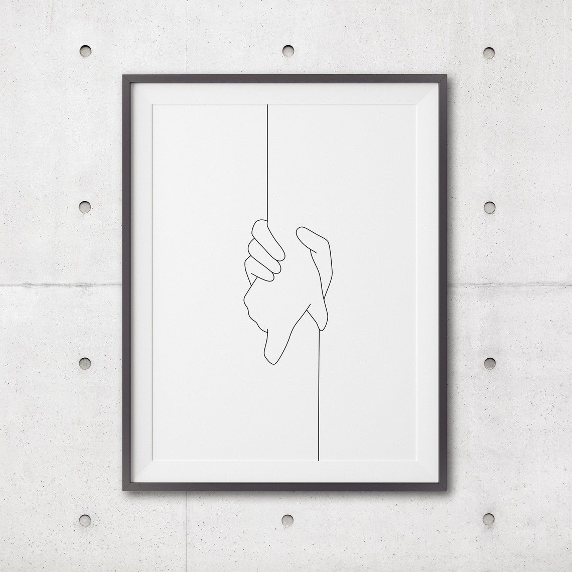 Holding Hands Line Art Prints Line Art Poster Line Prints Minimal Holding Hands Poster Black White Line Art Hand Drawing - Image 3