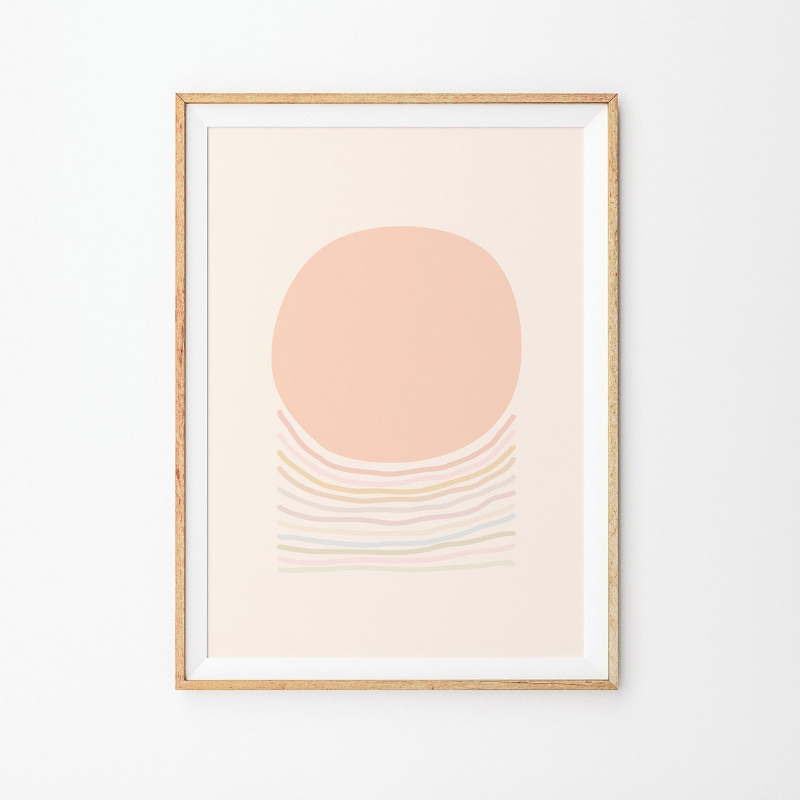 Abstract Art Print Neutral Prints Bohemian Wall Art Boho Art Wall Decor Geometric Art Boho Sun Print Art