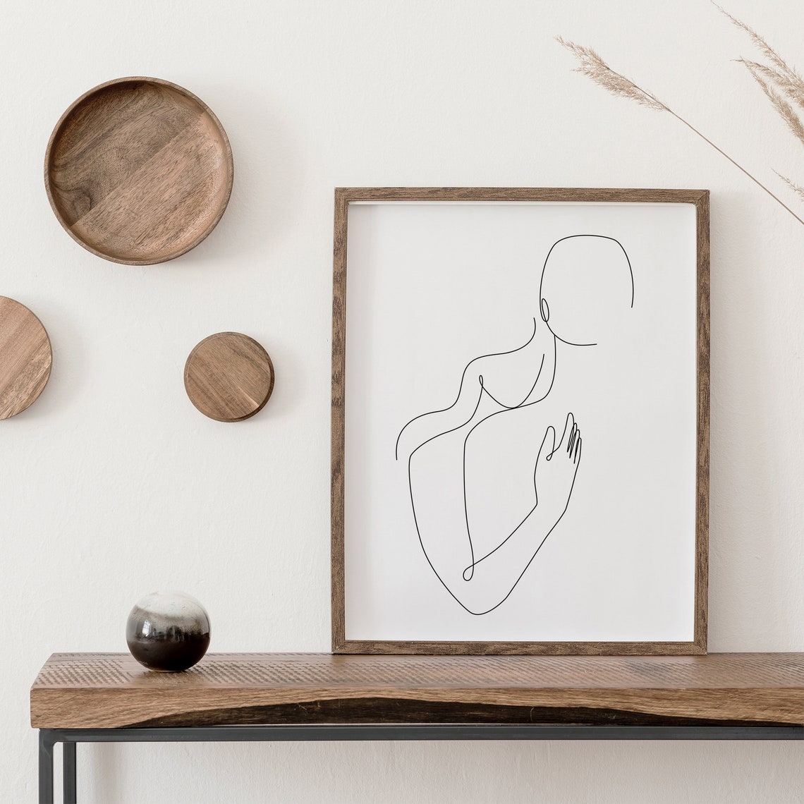 Couple Line Art Prints Line Art Poster Line Art Wall Decor Drawing Monochrome Art Line Drawing Abstract Love Art - Image 2
