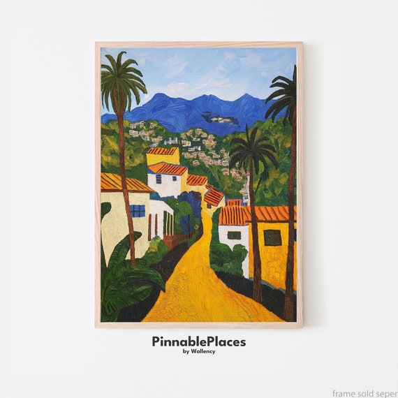 Los Angeles Art Print Matisse Style Travel Poster File